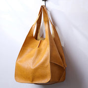 Oversized Leren Vintage Schoudertas