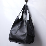 Oversized Leren Vintage Schoudertas