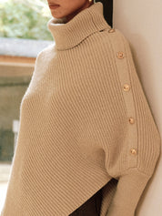 Patrice | Poncho-Sweater Dames - Gebreid met Metalen Accenten, Comfortabel en Trendy