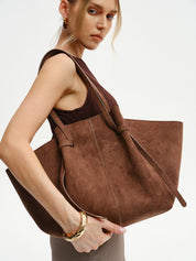 Judith | Bruine Suède Grote Shopper – Stijlvolle Dames Tote Bag