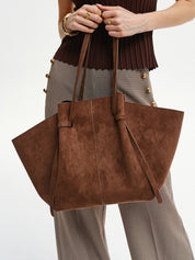 Judith | Bruine Suède Grote Shopper – Stijlvolle Dames Tote Bag