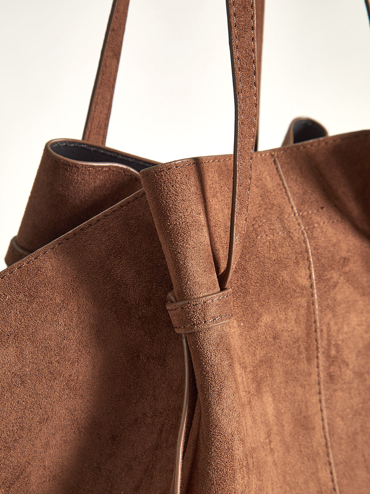 Judith | Bruine Suède Grote Shopper – Stijlvolle Dames Tote Bag