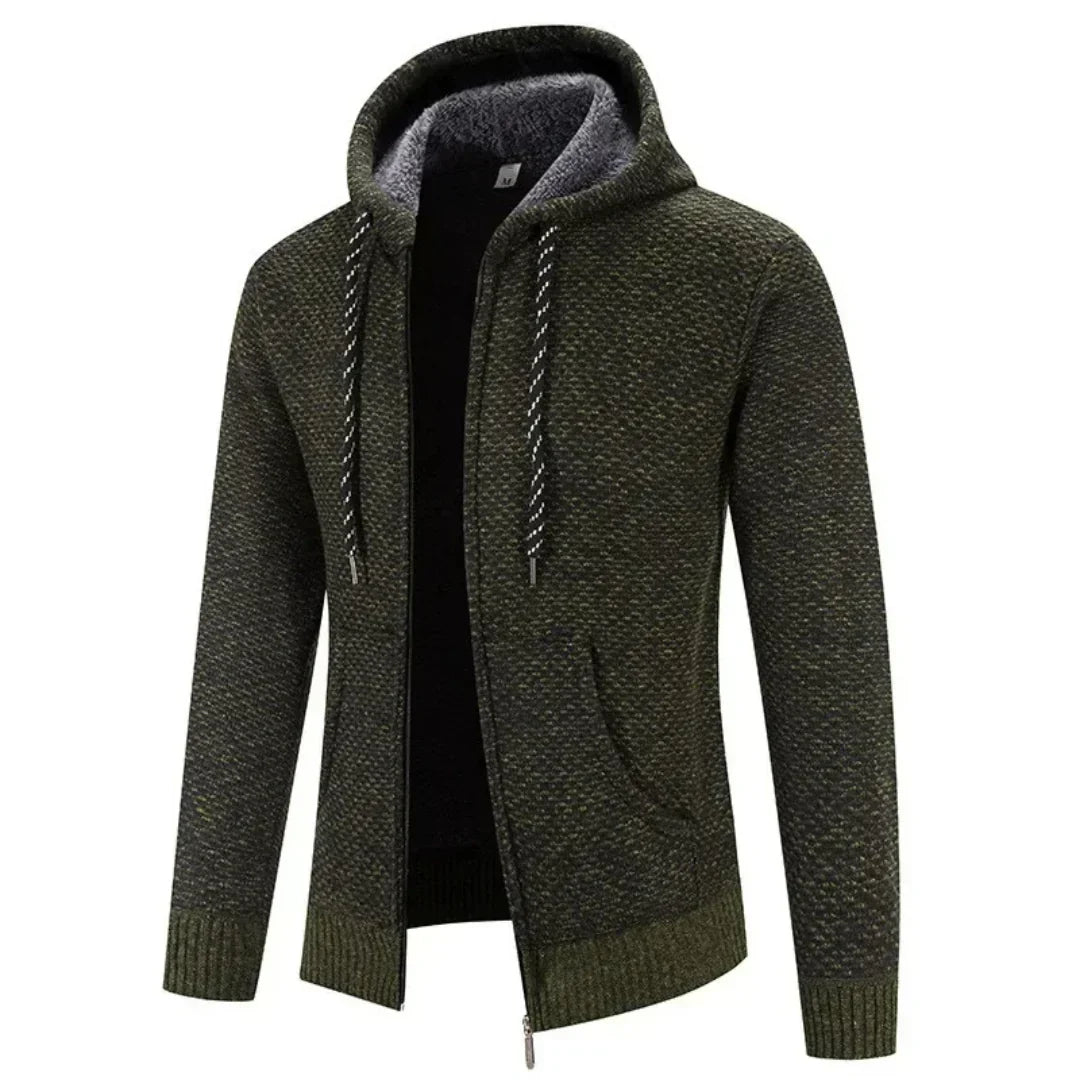 Heren Hoodie Casual Zip-Up Brei Cardigan