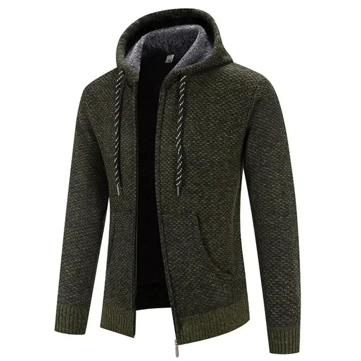 Heren Hoodie Casual Zip-Up Brei Cardigan