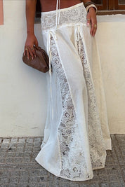 Quinn | Luxe Maxi Rok Dames - Lage Taille met Kant