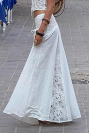Quinn | Luxe Maxi Rok Dames - Lage Taille met Kant