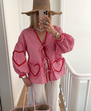 Roos | Trendy Zomertop met Hartjesprint
