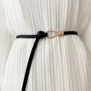 Ronna | Verstelbare Knoop Riem Dames - Gouden Gesp, Elegant en Trendy