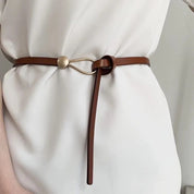 Ronna | Verstelbare Knoop Riem Dames - Gouden Gesp, Elegant en Trendy