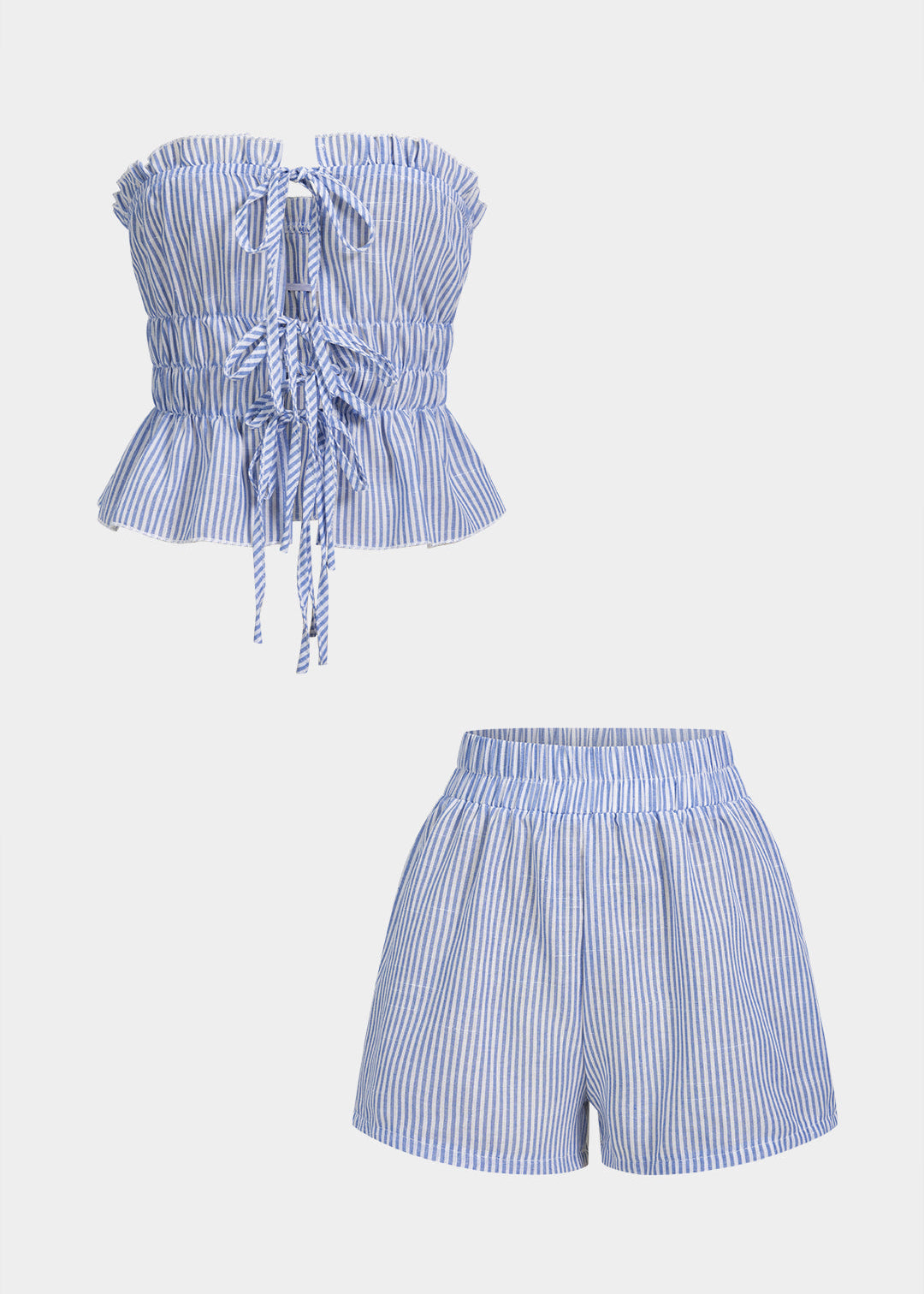 Rina___Dames_Set_-_Stijlvolle_Tubetop_met_Ruches_en_Gesmokte_Taille_0.jpg