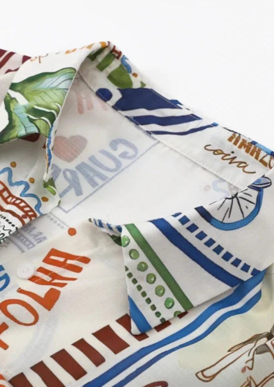 Rio | Comfortabele Zomerset met Trendy Print - Shirt & Shorts