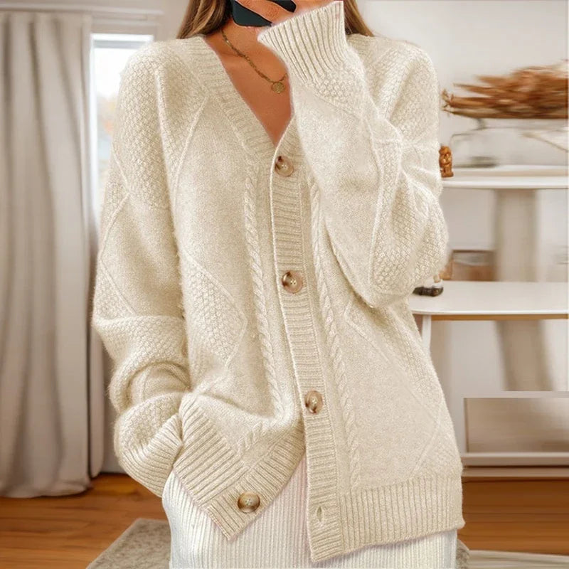 SOFIA – KNUS GEHAKTE KNOPEN CARDIGAN