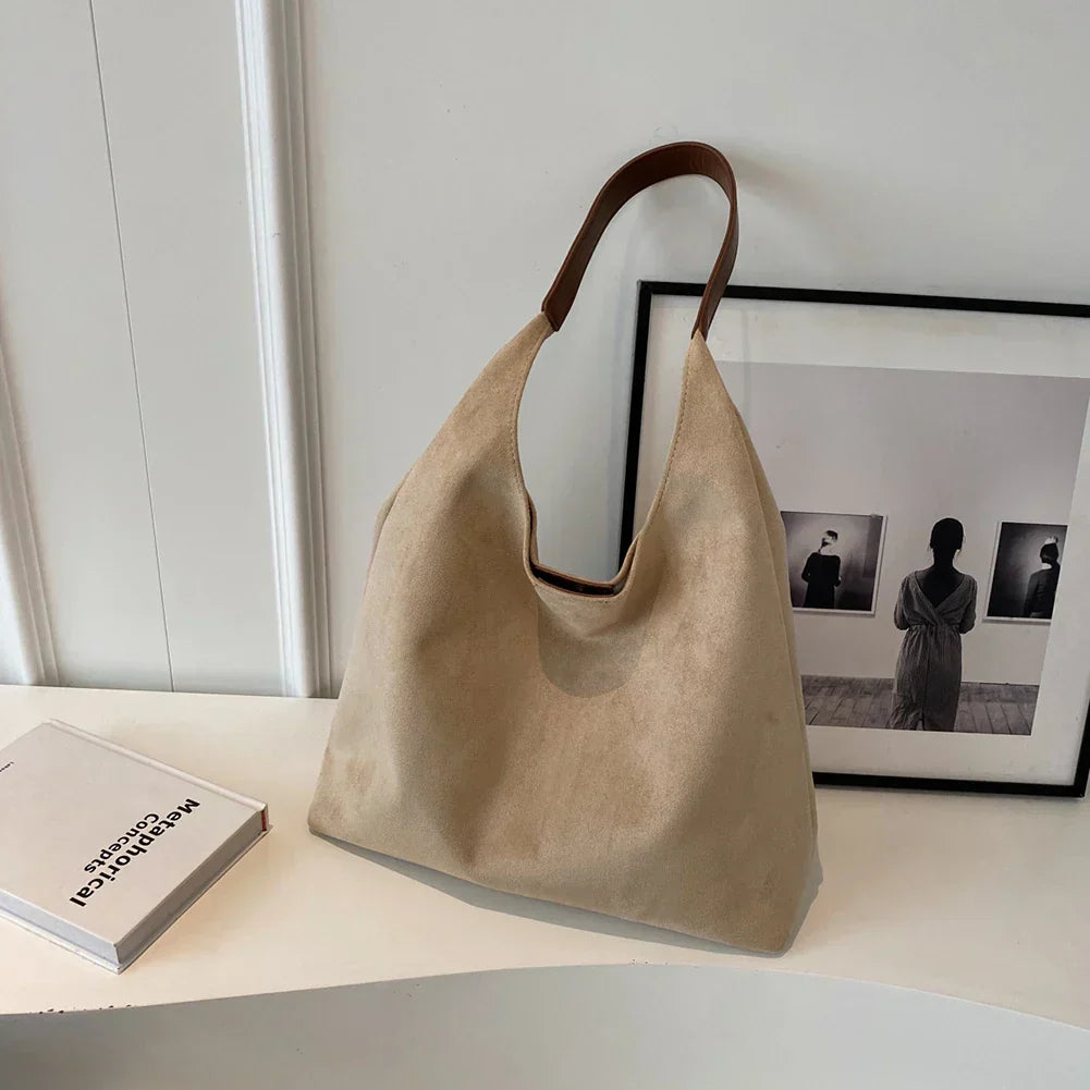 Abigail | Dames tote tas met suède en schouderbanden