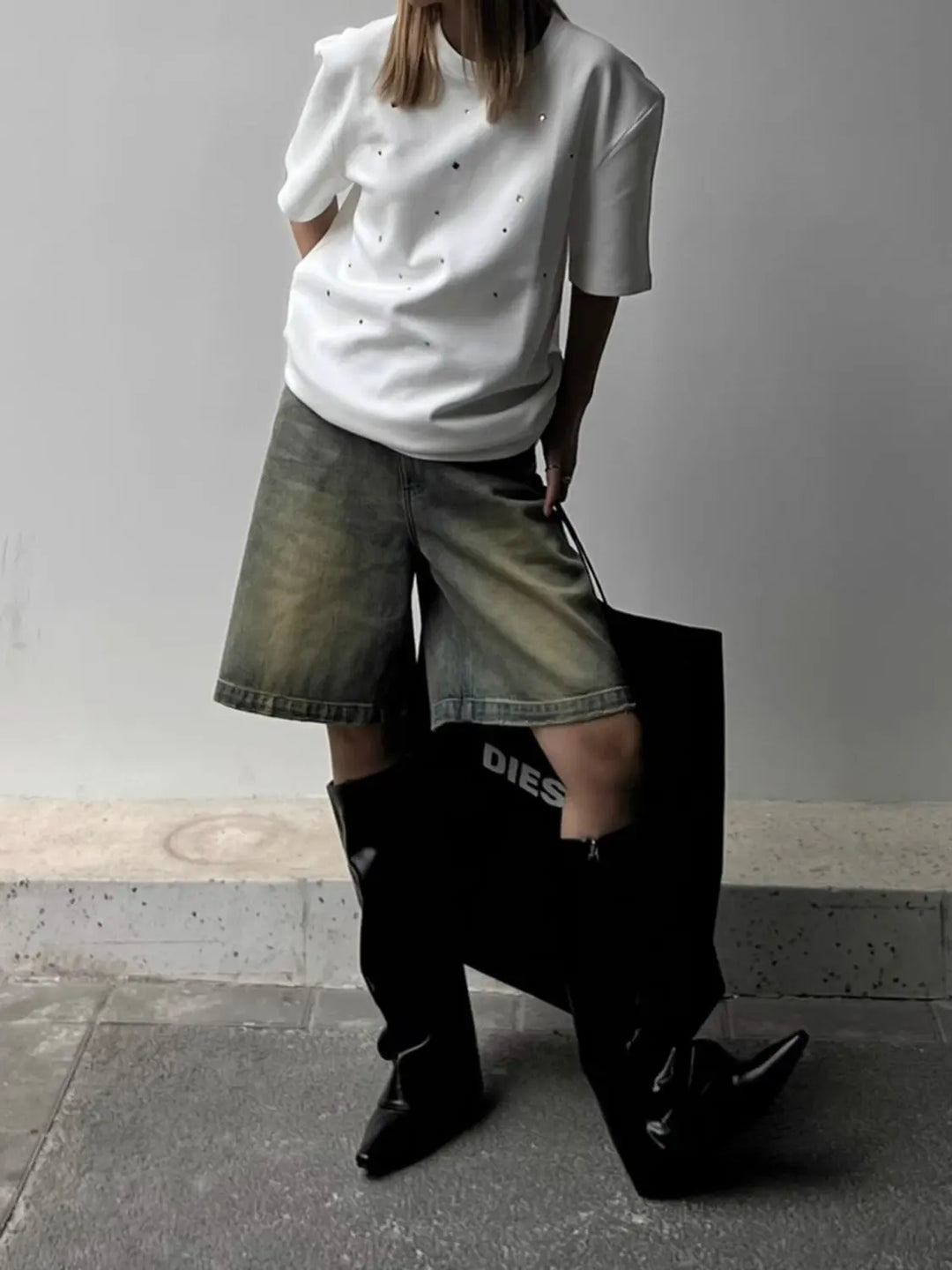 Iris | Dames Shorts met Hoge Taille Losse Pijpen