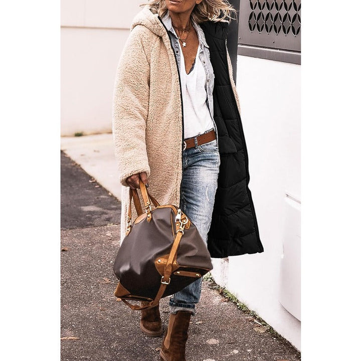 Dames Lange Hooded Warme Winterjas