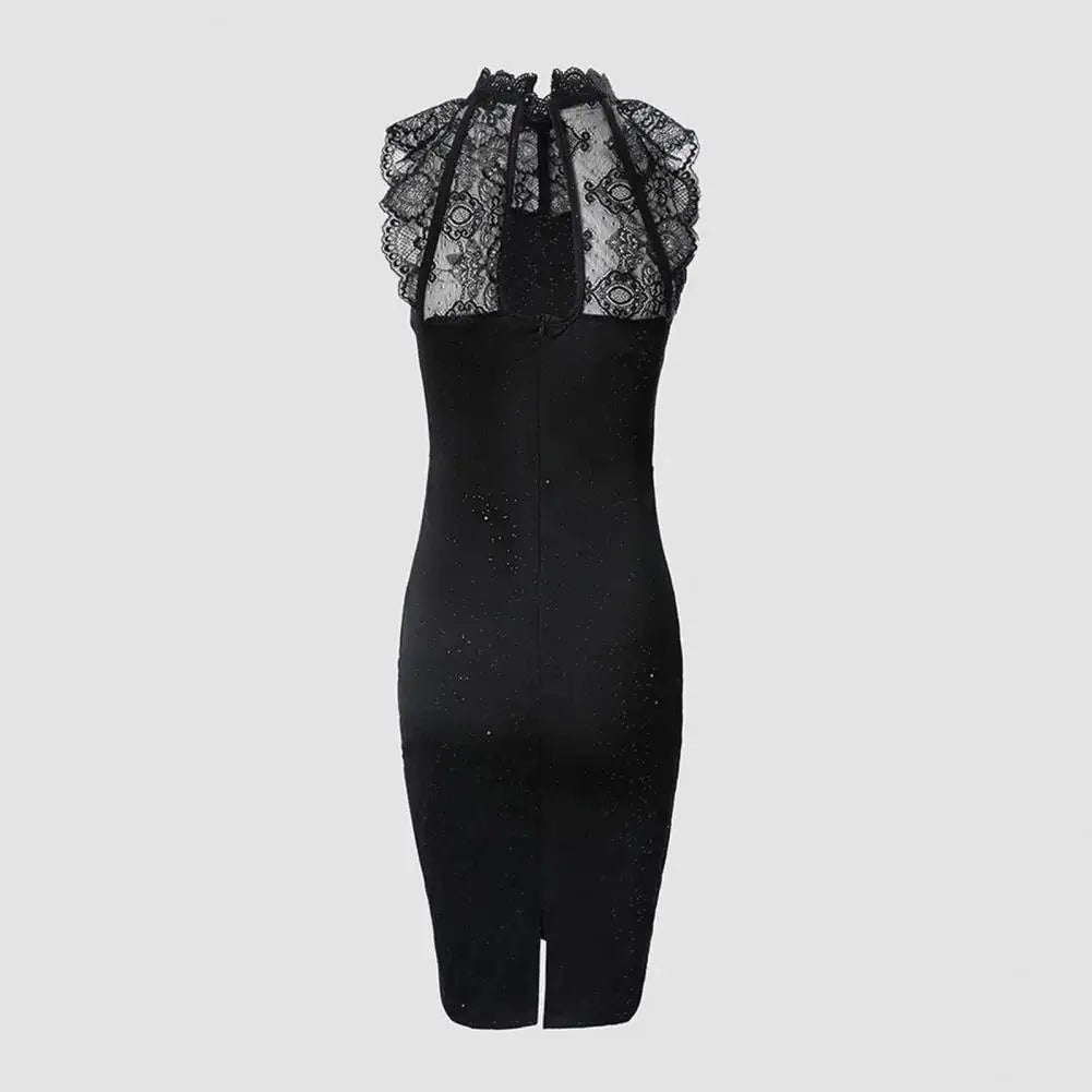 Annika | Dames jurk midi glitter kant