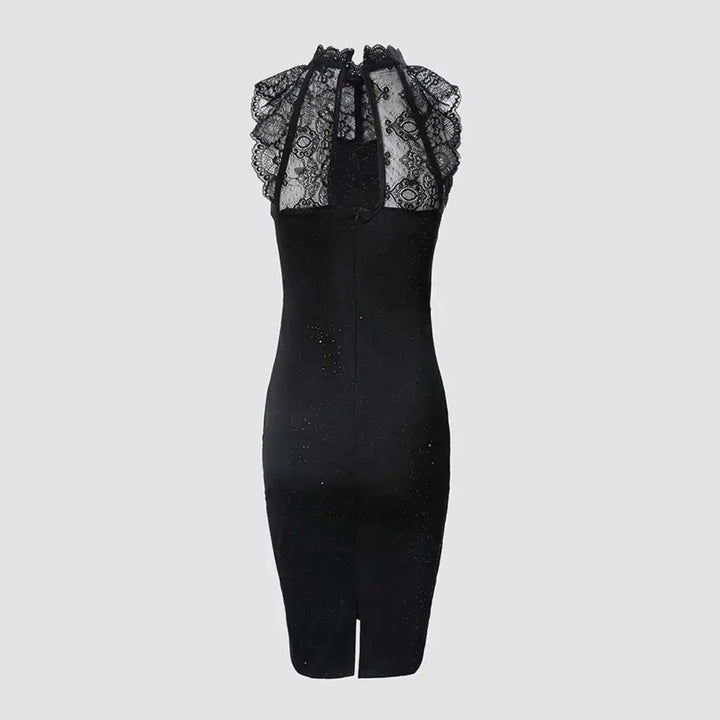 Annika | Dames jurk midi glitter kant