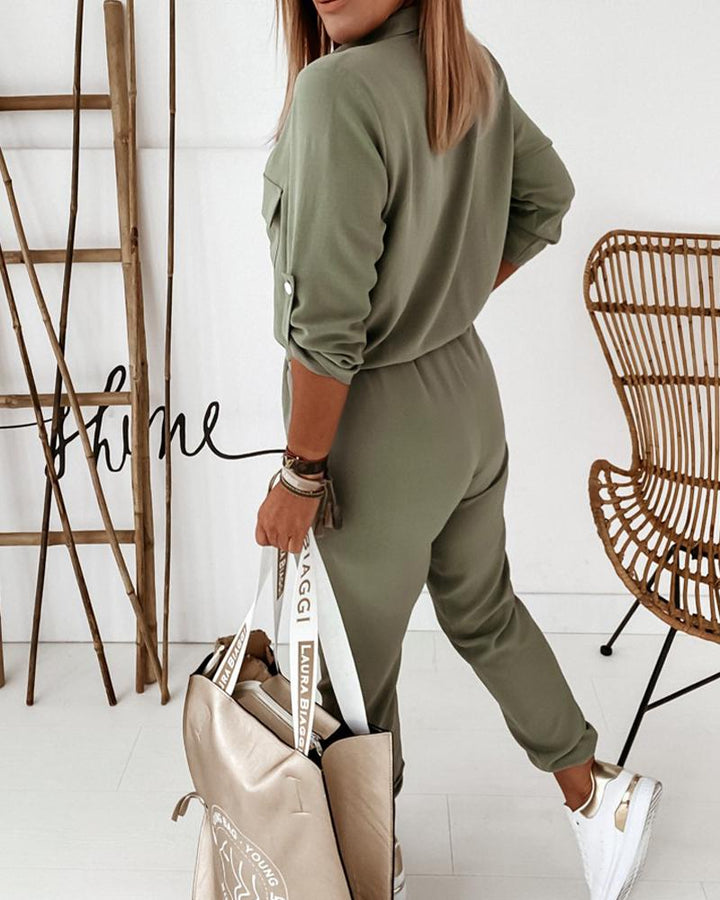 Katalina | Dames jumpsuit met elastische taille en rits