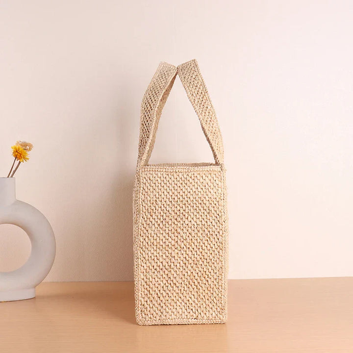 Evie | Dames shopper tas met gevlochten handgrepen
