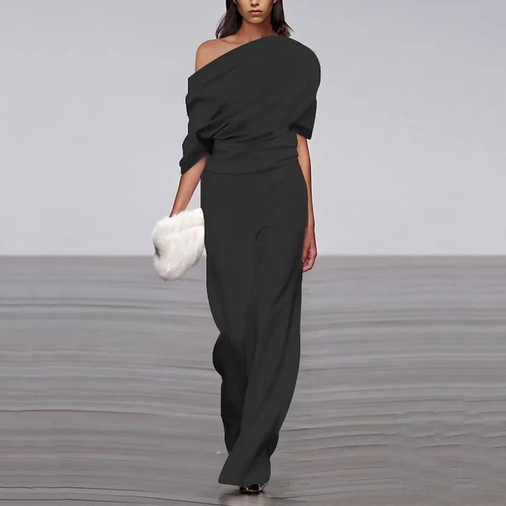 Leona | Dames Jumpsuit with One-Shoulder Elegante Pasvorm
