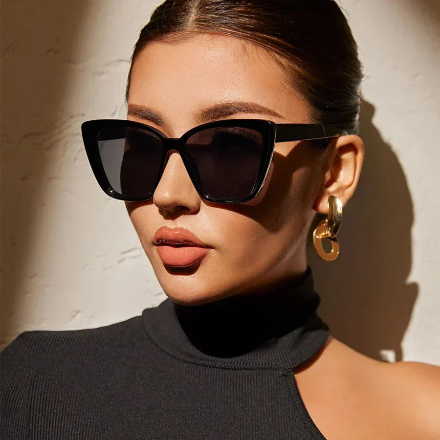 Everlee | Dames zonnebril met cat-eye brede glazen