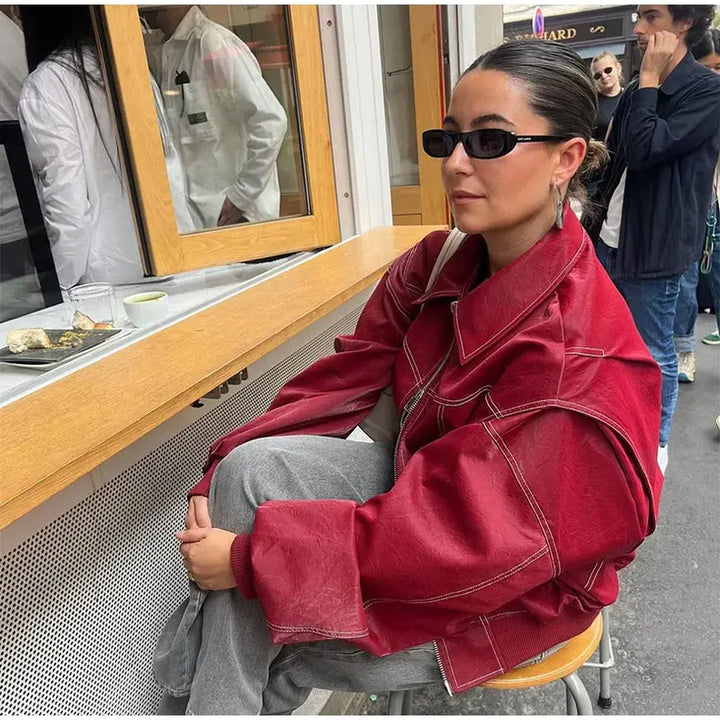 Nia | Dames Jas met Oversized Pasvorm en Ritssluiting