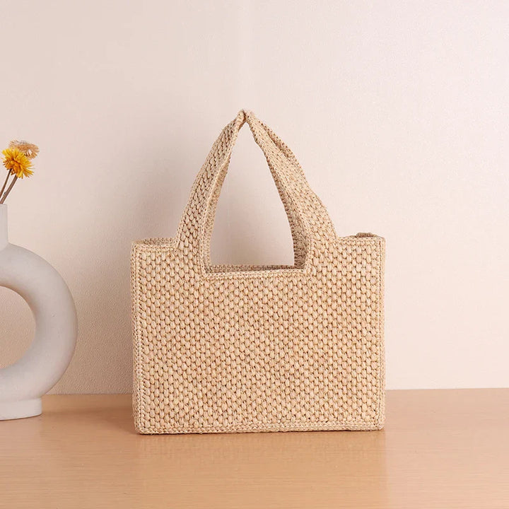 Evie | Dames shopper tas met gevlochten handgrepen