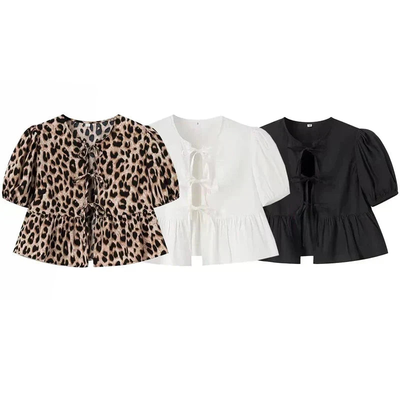Maddy | Crop Top met Luipaardprint of effen