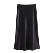 Adrianne | Maxi Rok Satijn Look met Subtiele Glans - Comfy & Luchtig