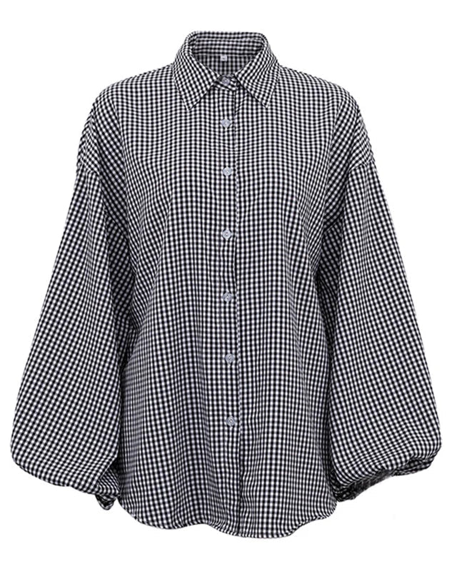 Harlow | Dames blouse met oversized pasvorm knoopsluiting