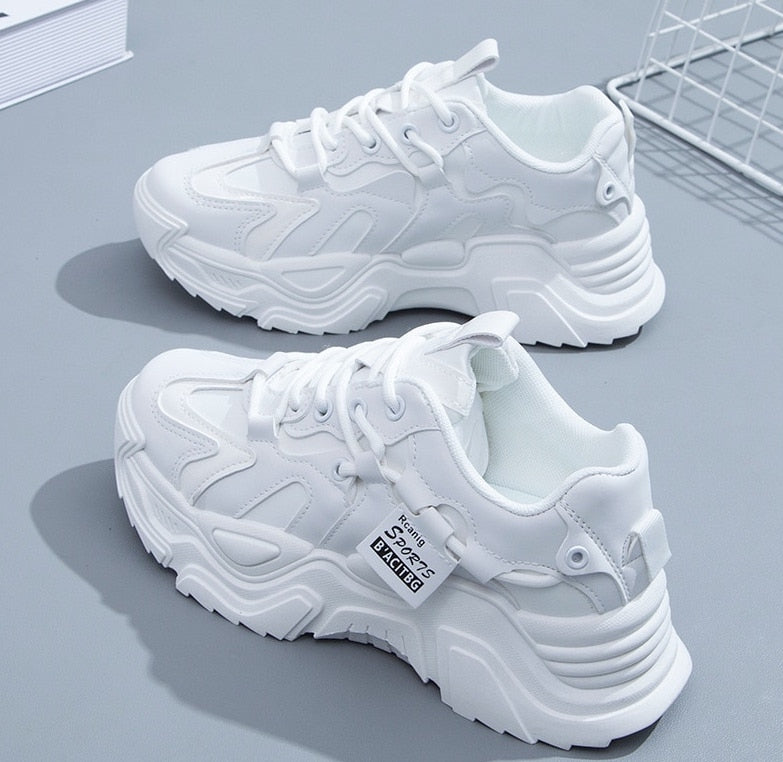Julietta | Dames sneakers met veters profielzool