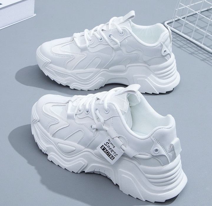 Julietta | Dames sneakers met veters profielzool
