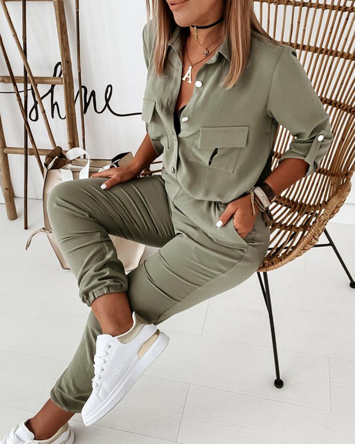 Katalina | Dames jumpsuit met elastische taille en rits
