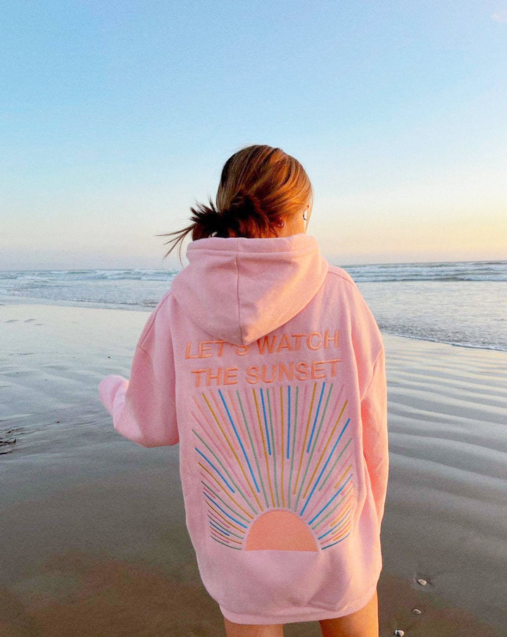 Joy | Dames Hoodie met Capuchon Rugprint Tekst Zonmotief