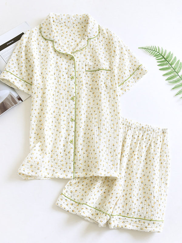Grietje | Dames pyjamaset met bloemen short