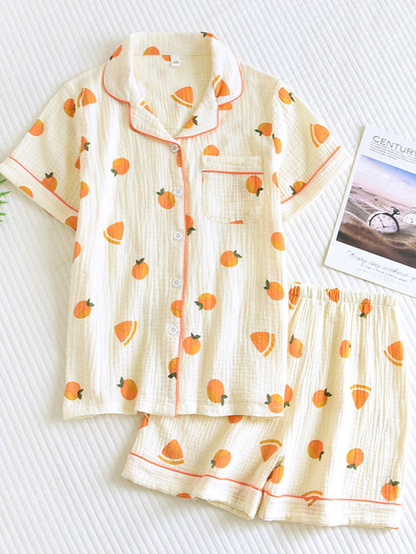 Grietje | Dames pyjamaset met bloemen short