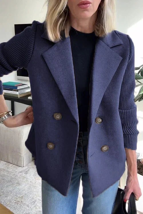 Amora | Elegante gebreide blazer met mouwen