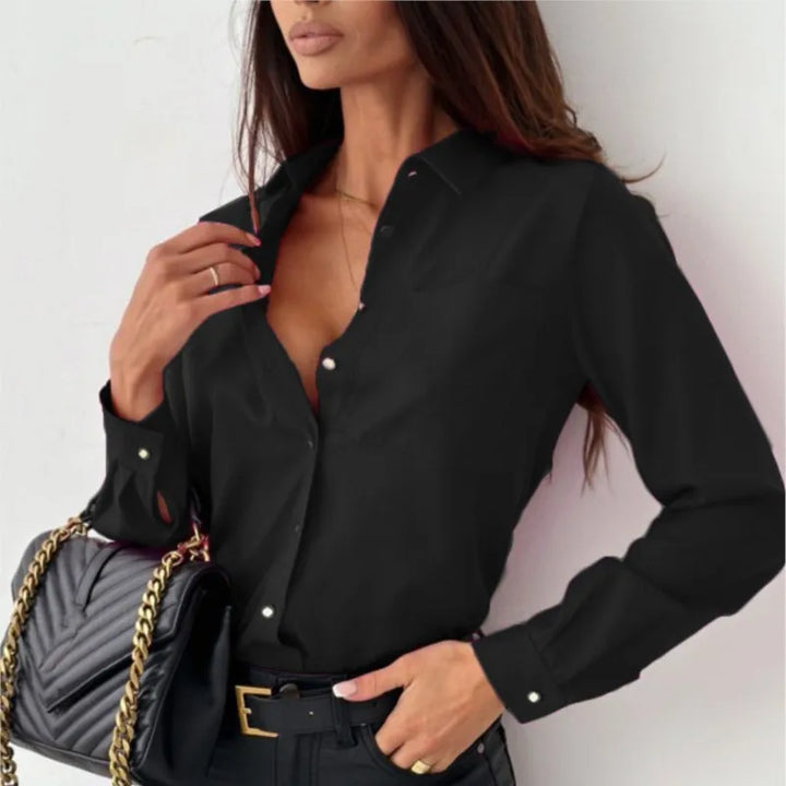 Elowyn | Damesblouse met V-hals en losse pasvorm