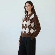 Sabbie | Gebreide Dames Trui met Trendy Patroon - Comfortabel en Stijlvol