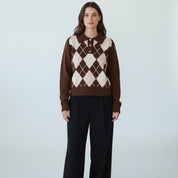 Sabbie | Gebreide Dames Trui met Trendy Patroon - Comfortabel en Stijlvol