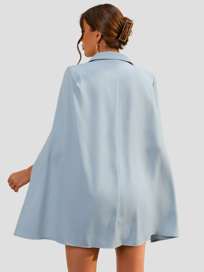 Faye | Dames blazer jurk met cape knopen