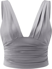 Samantha | Dames Top - Elegante Ruches, Hoogwaardige Stretchstof