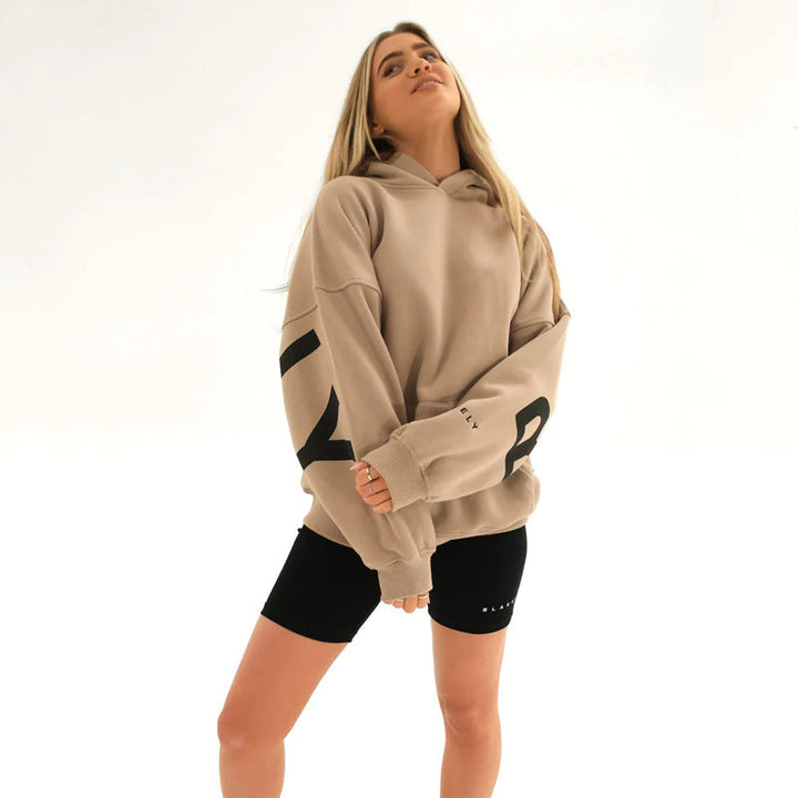 Elise | Dameshoodie met capuchon en letterprint
