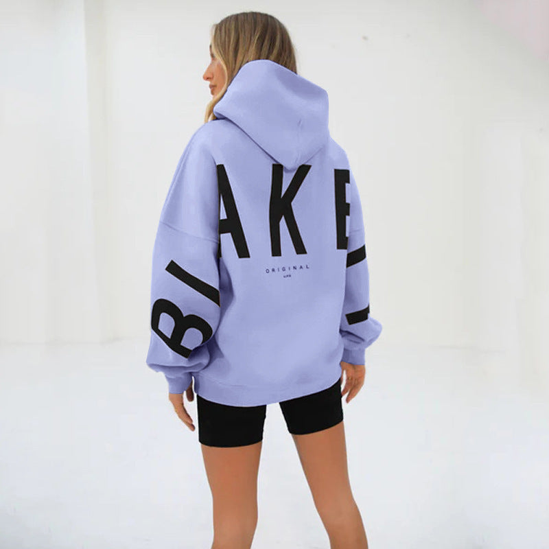 Elise | Dameshoodie met capuchon en letterprint