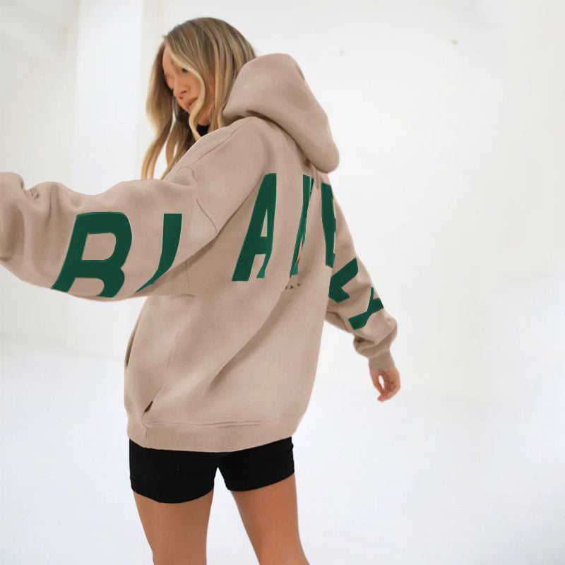 Elise | Dameshoodie met capuchon en letterprint