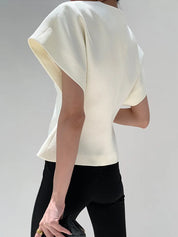 Elegante Blazer Top met Gestructureerde Pasvorm