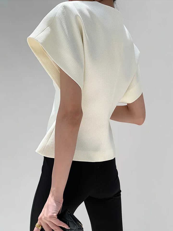 Calliope | Dames blazer top met knoopsluiting mouwloos