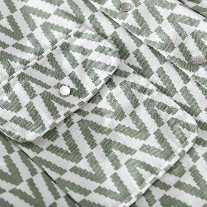 Chevron Charm Katoenen Shirt
