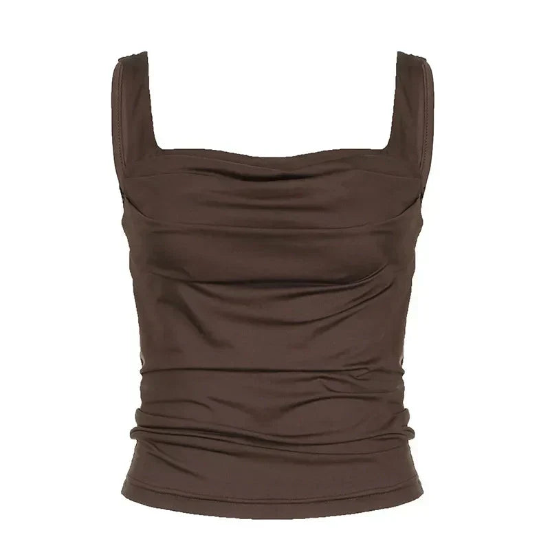 Maryam | Dames crop top met plooidetail stretch