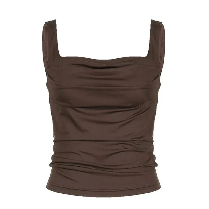 Maryam | Dames crop top met plooidetail stretch